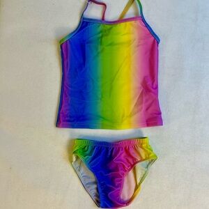 New Girls Colorful 2 Piece Tankini Summer Swimsuit / Size 6